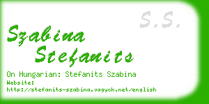 szabina stefanits business card